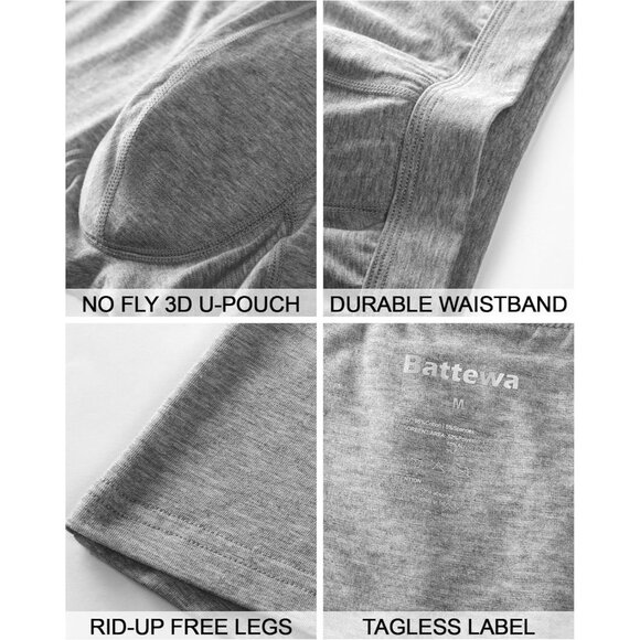 Men's Leakproof Incontinence Underwear (50ML) – Washable Cotton Boxer Briefs - Picture 3 of 7